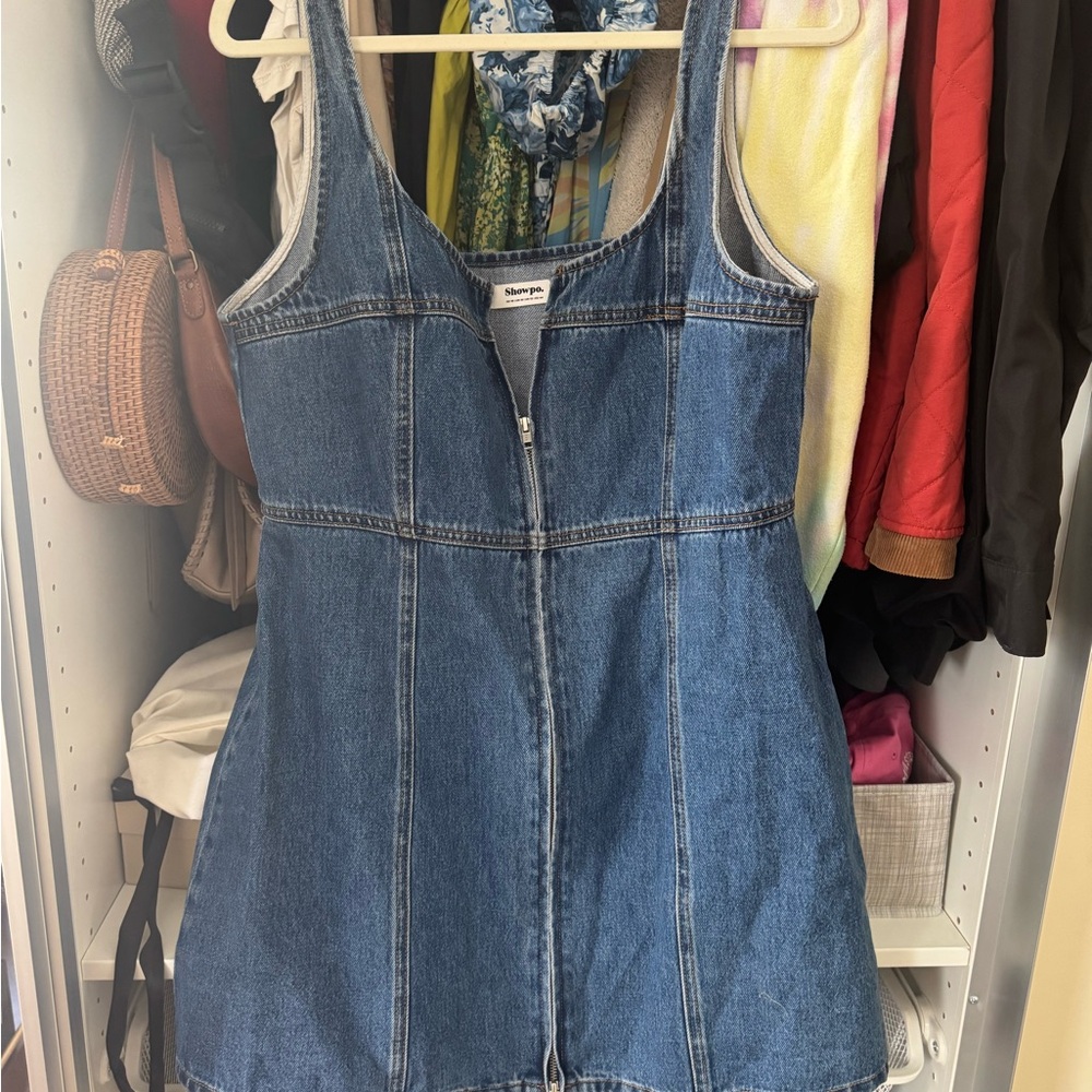 Denim Zip-Up Dress